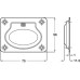 Flush Ring Pull Handle Sprung 75 x 58 mm Stainless Steel Ideal for sheet metal applications Polished