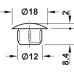 Cover Cap for Ø 12 mm Blind Hole For push fitting Dark brown RAL 8014