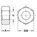 Hexagon Nut Galvanized Steel Internal thread Ø M8