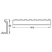 End Piece for Cuisio Tray Ninka Frosted white for insert depth 423 mm