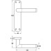 Lever Handles Mitred on Backplates for Bathroom Lock Brass With WC release and inside turn Polished/satin chrome