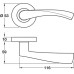 Lever Handles on Round Roses Zinc Alloy Olton Designed for interior doors Black nickel