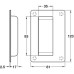 Pull Handle Flush Anti-Ligature Solid Stainless Steel Satin stainless steel