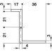 Butt Hinge Neuform Brass for Overlay Doors For door thickness 15-16 mm for side panel thickness from 14 mm polished nickel plated