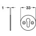 Escutcheons Plain Standard Keyway Face Fixing Aluminium Satin anodised