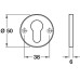 Escutcheons Euro Profile Cylinder Ø 50 mm Aluminium Satin
