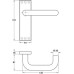 Lever Handles on Backplates for Bathroom Lock Ø 20 mm Aluminium With WC release and inside turn Satin anodised