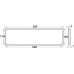 Ventilation Grille for Recess Mounting with Flanged Rim Straight-edged Ventilation area 120 cm2 length 225 mm recessed length 220 mm height 120 mm recessed height 116 mm white