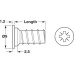 Varianta Screw Cylindrical Head Fully Threaded for Ø 5 mm Hole Length 16 mm PZ2 nickel plated