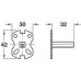 Fixed Spindle for Startec Lever Handles on Round Roses 8 mm on plate Zinc plated steel