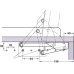Bench Seat Hinge Without Spring Steel For lightweight seat panels Blue galvanized steel