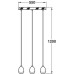 LED Ceiling Bar Pendant Adjustable Rated IP20 3 Light Terrene Mains voltage Polished chrome finish