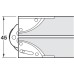 Flap and Table Hinge Folding Leaf Recess-mounted Wood thickness 18 mm Dim A 25 mm Dim B 47 mm