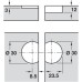 Flap Hinge 90° Plano Medial Zinc Alloy For screw fixing Dim x: 16 mm nickel plated