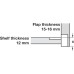 Flap Hinge 90° Plano Medial Zinc Alloy For screw fixing Dim x: 16 mm nickel plated