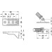 Flap-Ex Flap Hinge for Door Fronts Hinged at Base Particularly suitable for installation in cabinets with front flaps White plastic