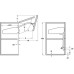 Bi-Fold Lift Up Fitting Set for 2-Piece Wooden Flaps Free Fold For cabinet height 550 mm 600/800 mm general door width for 7.8-15.2 kg flap weight 2 connecting hinges included grey