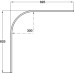 Wardrobe Rail 90° Steel New number for 801.19-0001
