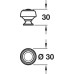 Knob Zinc Alloy Ø 30 mm Kane Oil rubbed bronze