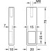Rail End Support Under Shelf Fixing for use with Square Wardrobe Rails Matt brushed finish