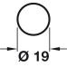 Wardrobe Rail Length 914-2438 mm Ø 19-25 mm White powder finish Diameter Ø 19 mm length 2438 mm