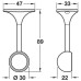 Rail End Bracket Deluxe Ø 25 mm Zinc Alloy White finish