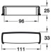 Cup Pull Handle Zinc Alloy Fixing Centres 96 mm Kane Oil rubbed bronze