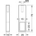 Rail Centre Support for use with Square Wardrobe Rails Matt brushed finish
