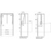 Pull Down Wardrobe Rail for Internal Wardrobe Width 770-1200 mm 2004 Installed height 850 mm Chrome plated steel rail black plastic housing and connecting parts chrome plated pull rod