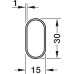 Wardrobe Rail OVA 30 x 15 mm Steel Polished chrome finish