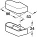 Cover Cap for Single Action Top Centre Aluminium Geze Satin stainless steel