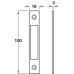 Flat Strike Plate For Non-Rebated Frames Metalglas Chrome plated finish