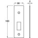 Flat Strike Plate for Hook Locks Metalglas For use with MINIMA sliding door lock Satin chrome plated finish