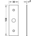 Flat Strike Plate for Deadlock Brass Minima Satin chrome plated