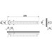 Pull Out Scarf Rack 8 Hooks Aluminium and Plastic White hooks