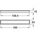 Inset Handle Zinc Alloy 160 mm Cubic Matt white