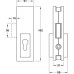 Patch Fitting Lock with Profile Cylinder Aperture Startec For left or right hand use Matt stainless steel finish