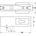 Patch Fitting Corner Patch Lock with Profile Cylinder Aperture Startec For left or right hand use Matt stainless steel finish
