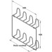 Shoe Rack for 4 Pairs of Shoes Length 500 mm hole centres 400 mm