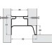 End Profile for Vertical Fixing between Cabinet and Door Gola System E Matt black powder coated length 2.4 m