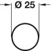 Wardrobe Rail Length 870 mm x Ø 25 mm Wall thickness 0.7 Polished chrome plated finish