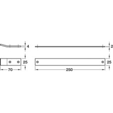 Rubbing Plate for Door Co-ordinator Stainless Steel Satin