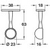 Rail End Bracket Ø 19 mm Zinc Alloy White finish