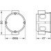 Wall Box Depth 47 mm Plastic for Wall Terminal Black