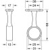 Rail Centre Support for use with Ø 25 mm Wardrobe Rails Zinc alloy Chrome plated finish