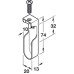 Rail End Support for use with Oval Wardrobe Rails 15 mm Wide With flat head bolt to top fix bracket Polished chrome finish