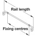 Door Front Mounting Rail for use with Laundry Baskets Rail length 215 mm