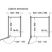 please look Installed height: 1200 - 1450 mm For cabinet width: 600 mm