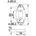 Spacer Thickness 11 mm For use with pull out wardrobe fittings Black finish