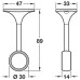 Rail Centre Bracket Deluxe Ø 25 mm Zinc Alloy White finish